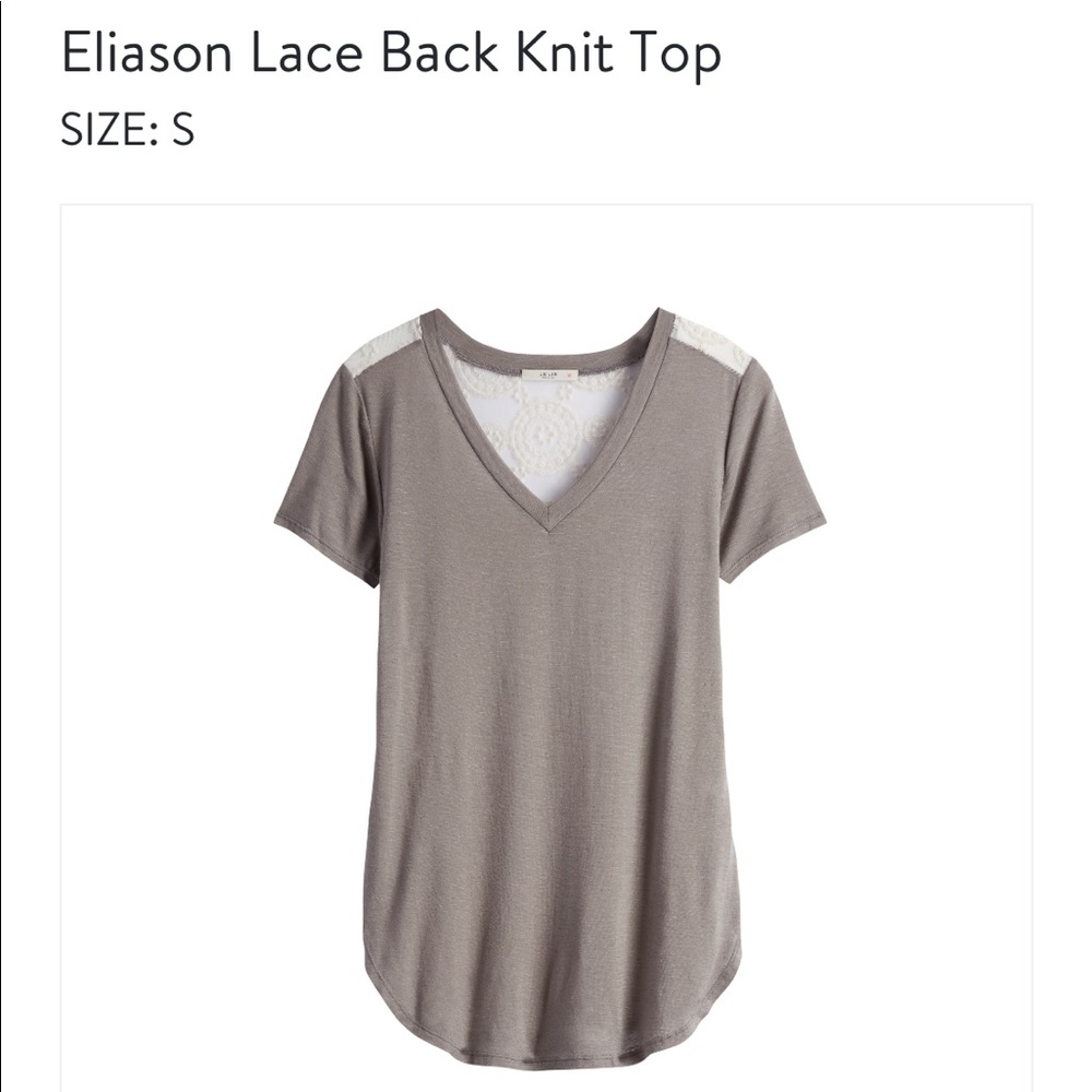 Lace back top
